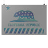 California Star Flag Grey Poster-CA LIMITED