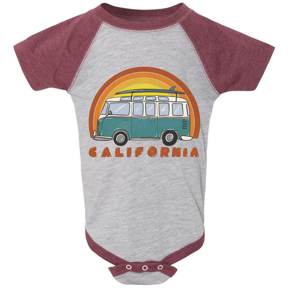 California Surf Van Baseball Baby Onesie-CA LIMITED