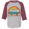 California Surf Van Toddler Baseball Tee-CA LIMITED