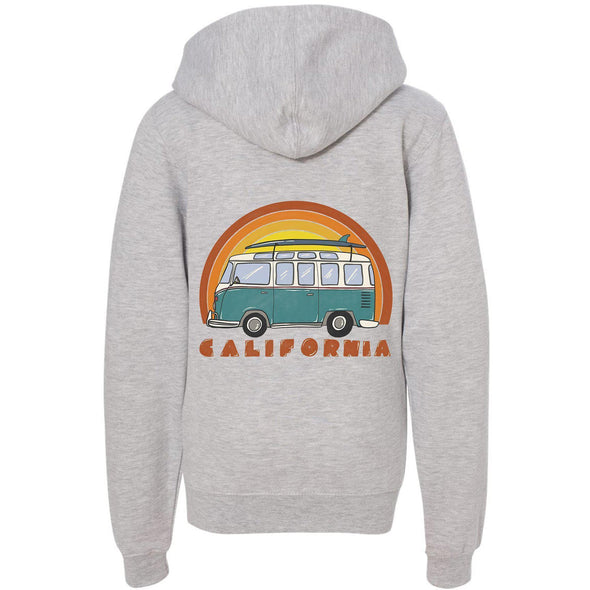 California Surf Van Youth Zip Up Hoodie-CA LIMITED