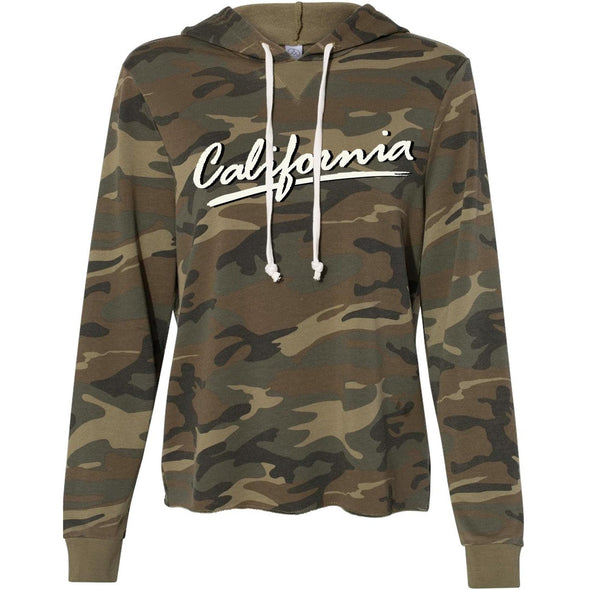 California Swoosh Camo Burnout Hoodie-CA LIMITED