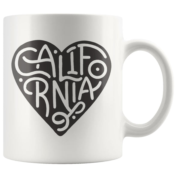 Curvy Heart Black Mug-CA LIMITED