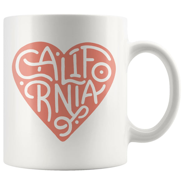 Curvy Heart Coral Mug-CA LIMITED