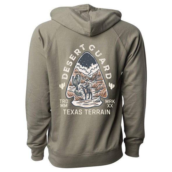 Desert Guard Texas Raglan Zipper Hoodie-CA LIMITED