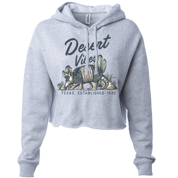 Desert Vibes Texas Cropped Hoodie-CA LIMITED