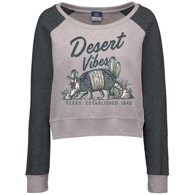 Desert Vibes Texas Cropped Sweatshirt-CA LIMITED