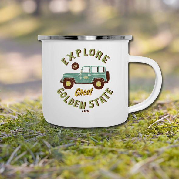 Explore The Great Golden State Camper Mug-CA LIMITED