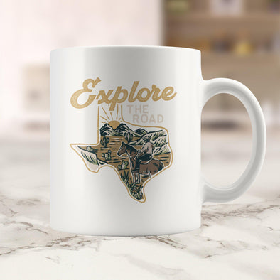 Explore the Road Texas Ceramic Mug-CA LIMITED