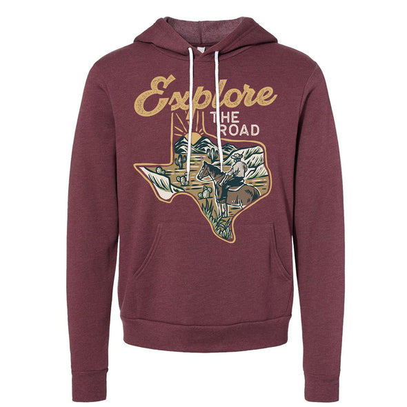 Explore the Road Texas Pullover Hoodie-CA LIMITED