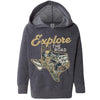 Explore the Road Texas Raglan Toddlers Hoodie-CA LIMITED