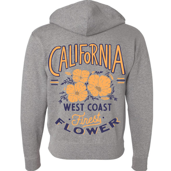 Finest Poppies Zipper Hoodie-CA LIMITED