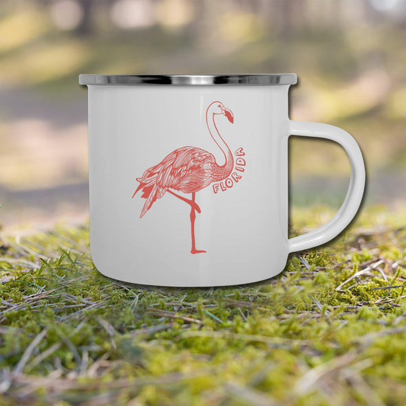 Flamingo FL Red Camper Mug-CA LIMITED
