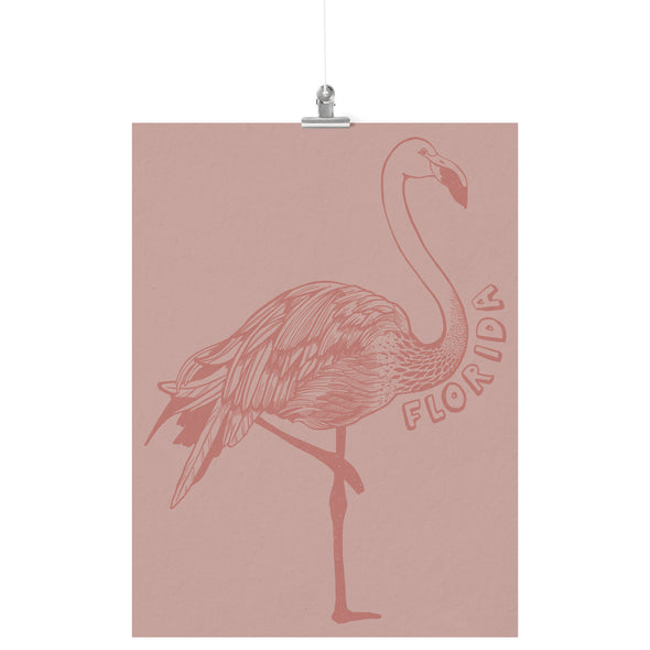 Flamingo Florida Mauve Poster