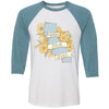 Golden State Girl Baseball Tee-CA LIMITED