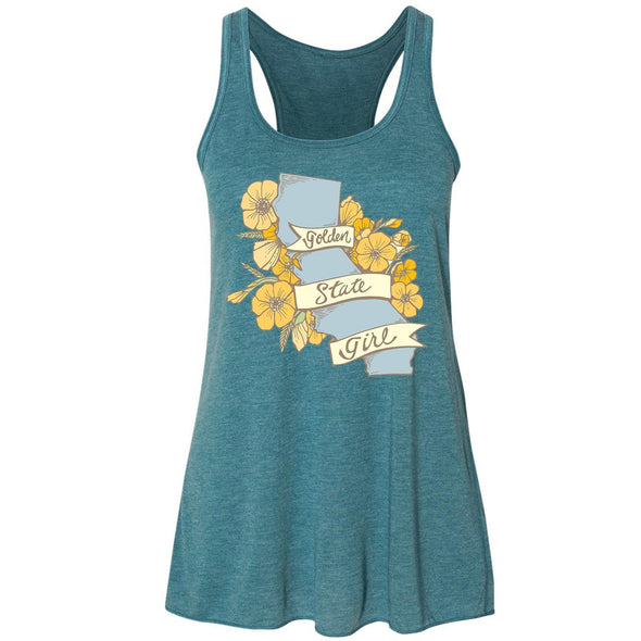 Golden State Girl Flowy Tank-CA LIMITED