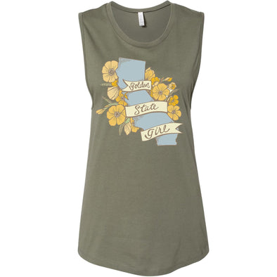 Golden State Girl Muscle Tank-CA LIMITED