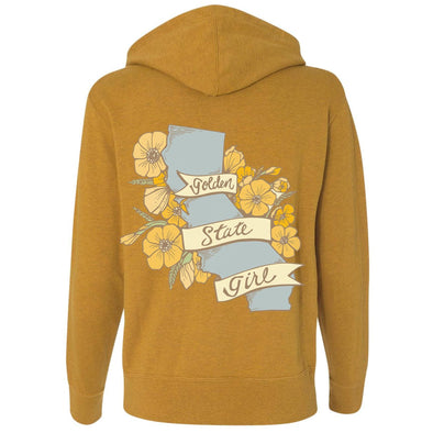 Golden State Girl Zip Up Hoodie-CA LIMITED