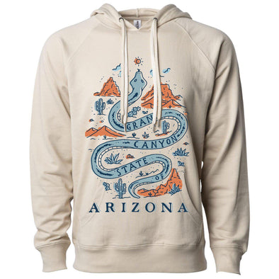 Grand Canyon Snake Arizona Raglan Hoodie-CA LIMITED