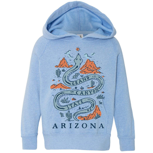 Grand Canyon Snake Arizona Raglan Toddlers Hoodie-CA LIMITED