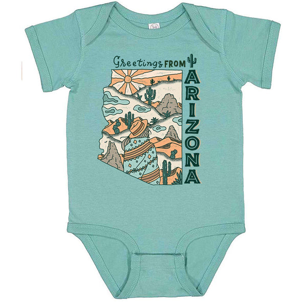 Greetings from Arizona Baby Onesie-CA LIMITED