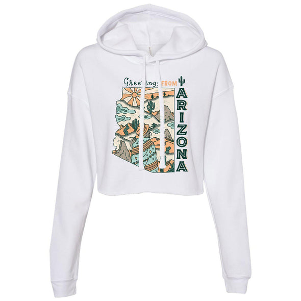 Greetings from Arizona Cropped Hoodie-CA LIMITED