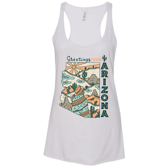 Greetings from Arizona Racerback Tank-CA LIMITED