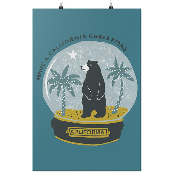 Have a California Christmas Blue Poster-CA LIMITED