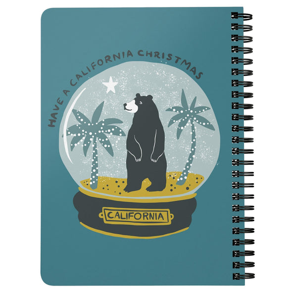 Have a California Christmas Blue Spiral Notebook-CA LIMITED