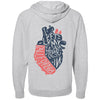 I Left My Heart In CA Raglan Zipper Hoodie-CA LIMITED