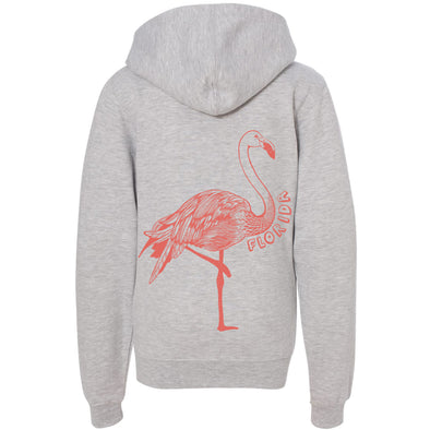 Flamingo Florida Youth Zip Up Hoodie