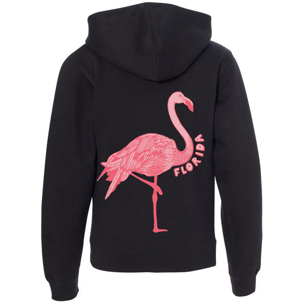 Flamingo Florida Youth Zip Up Hoodie