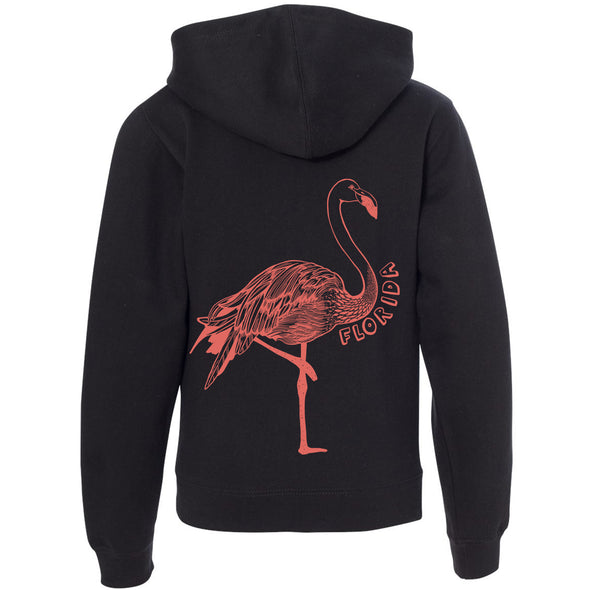 Flamingo Florida Youth Zip Up Hoodie