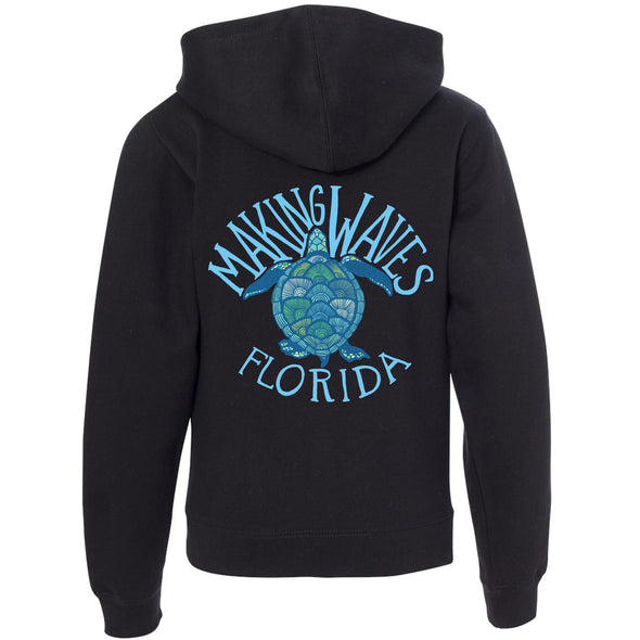 Sea Turtle Florida Youth Zip Up Hoodie