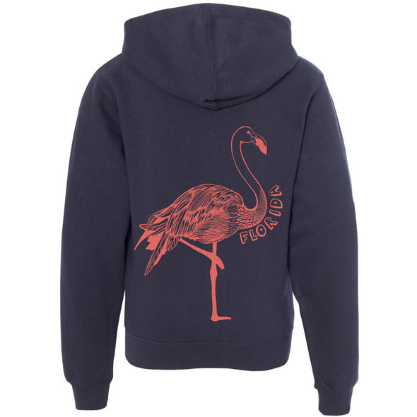 Flamingo Florida Youth Zip Up Hoodie