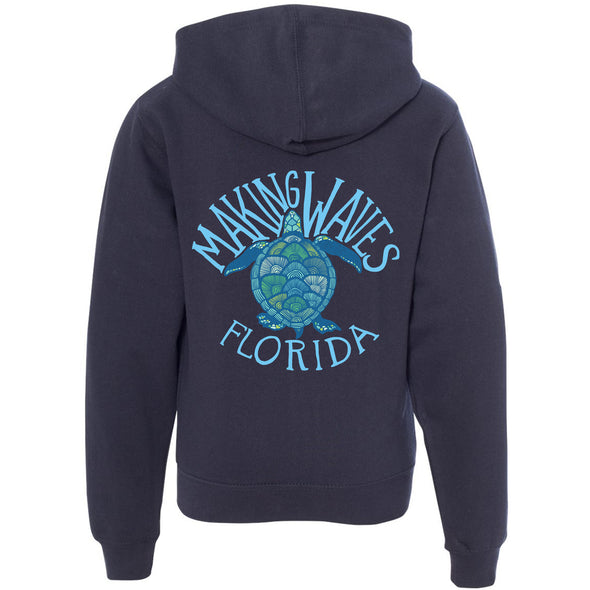 Sea Turtle Florida Youth Zip Up Hoodie