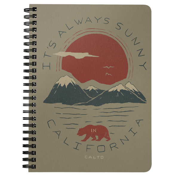 It's Always Sunny In California Warm Grey Spiral Notebook-CA LIMITED