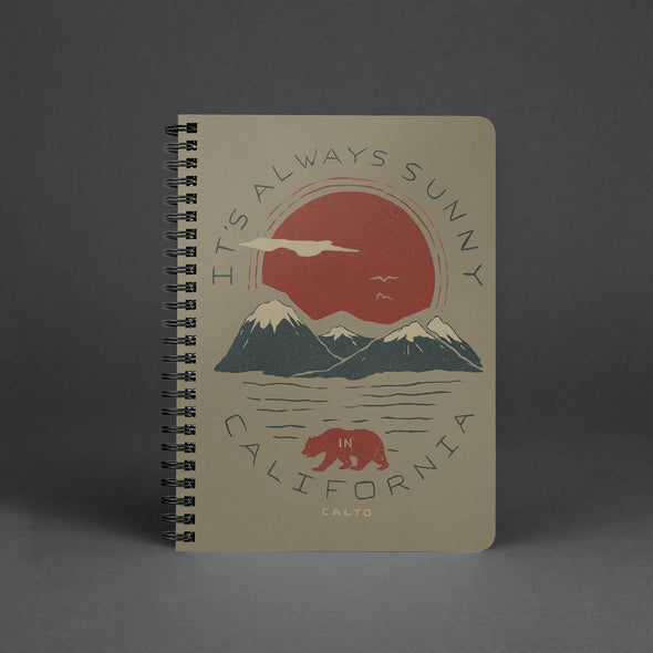 It's Always Sunny In California Warm Grey Spiral Notebook-CA LIMITED