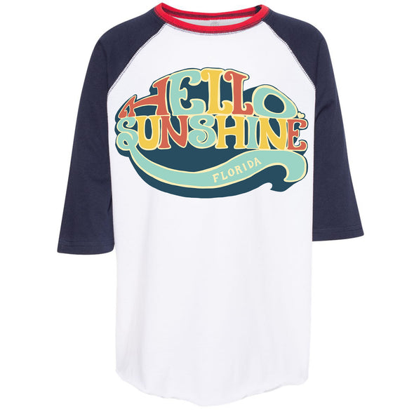 Hello Sunshine Florida Youth Baseball Tee