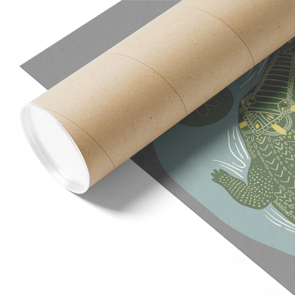 Later Gator Florida Grey Poster