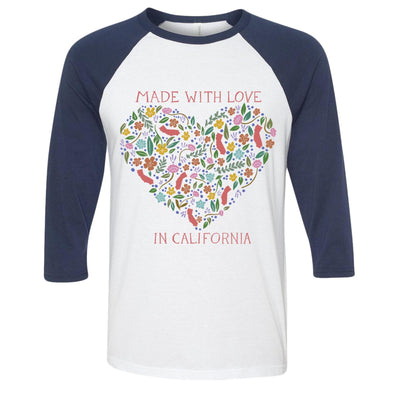 Made With Love navy baseball tee-CA LIMITED