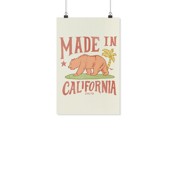 Made in California Cream Poster-CA LIMITED