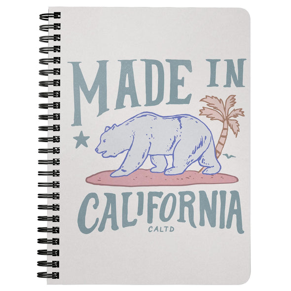 Made in California Off White Spiral Notebook-CA LIMITED