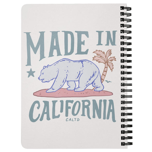 Made in California Off White Spiral Notebook-CA LIMITED