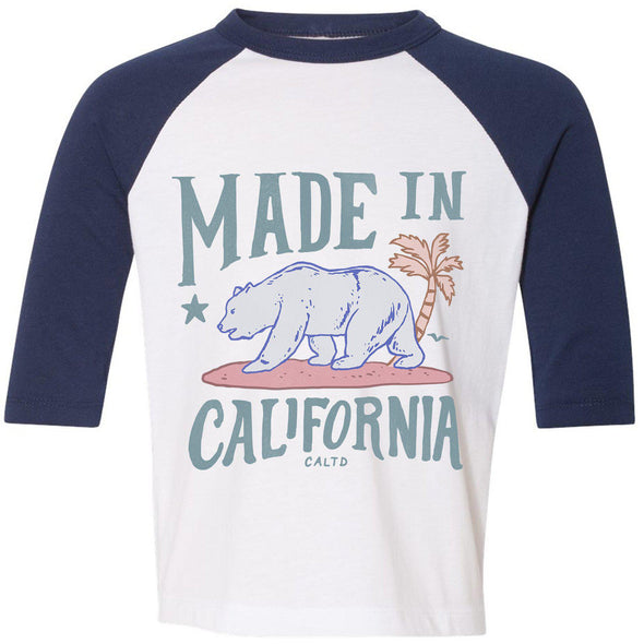 Made in California Toddler Baseball Tee-CA LIMITED