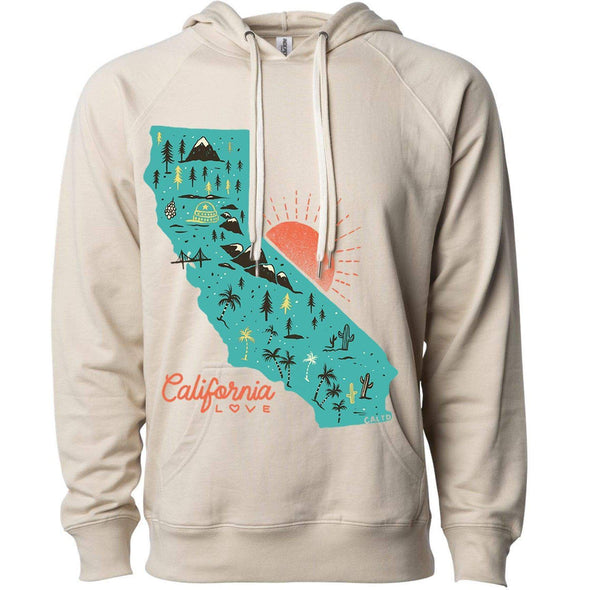 Map CA Love Raglan Hoodie-CA LIMITED