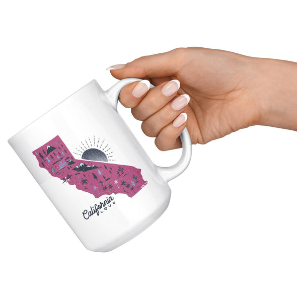 Map Ca Love Purple Mug-CA LIMITED