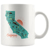 Map Ca Love Turquoise Mug-CA LIMITED