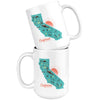 Map Ca Love Turquoise Mug-CA LIMITED