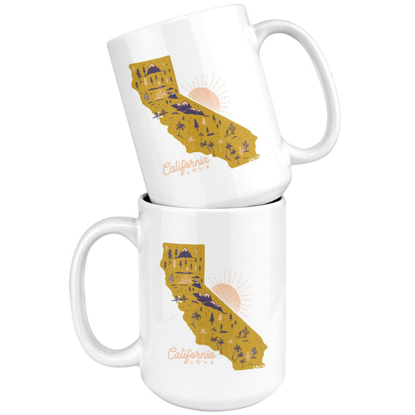 Map Ca Love Yellow Mug-CA LIMITED