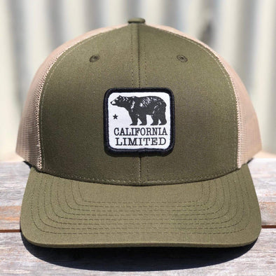 Olive & Tan Bear Trucker hat-CA LIMITED